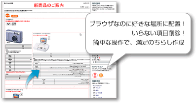 ちらし作成画面